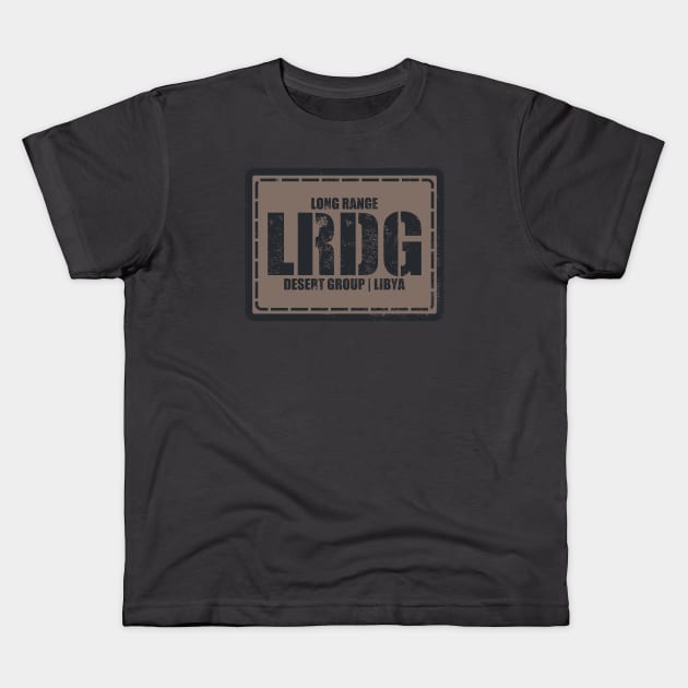 Long Range Desert Group LRDG (distressed) Kids T-Shirt by TCP